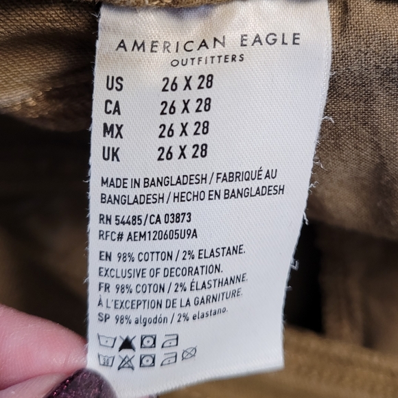 American Eagle Jeans Men's Next Level Flex Slim Tan Denim 26x28 - Picture 7 of 11